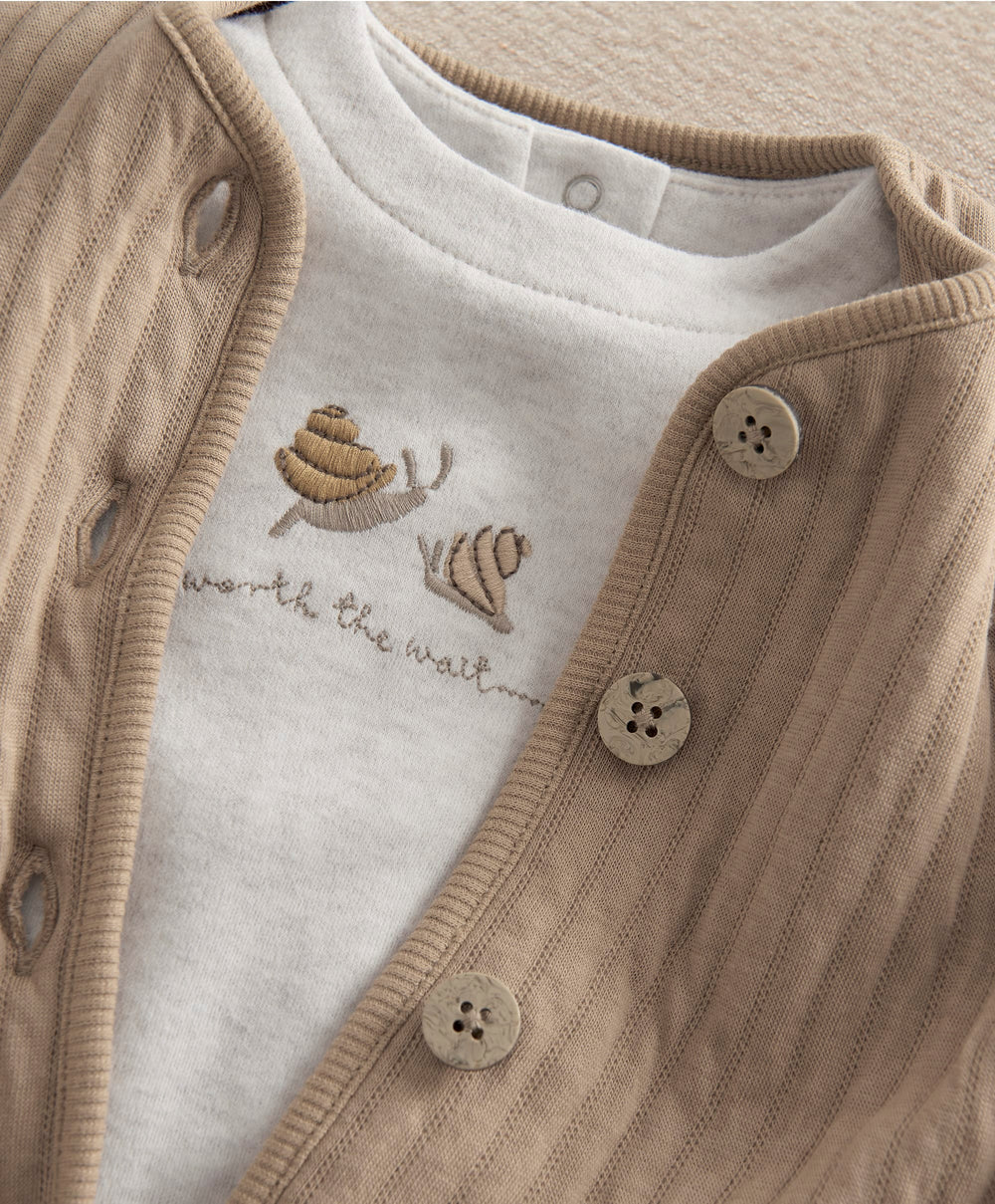 Mamas &amp; Papas Outfits &amp; Sets Snail Quilted Jacket &amp; Joggers Set