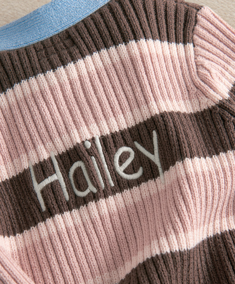 Mamas &amp; Papas Outfits &amp; Sets Stripe Cardigan &amp; Knitted Wide Leg Trousers