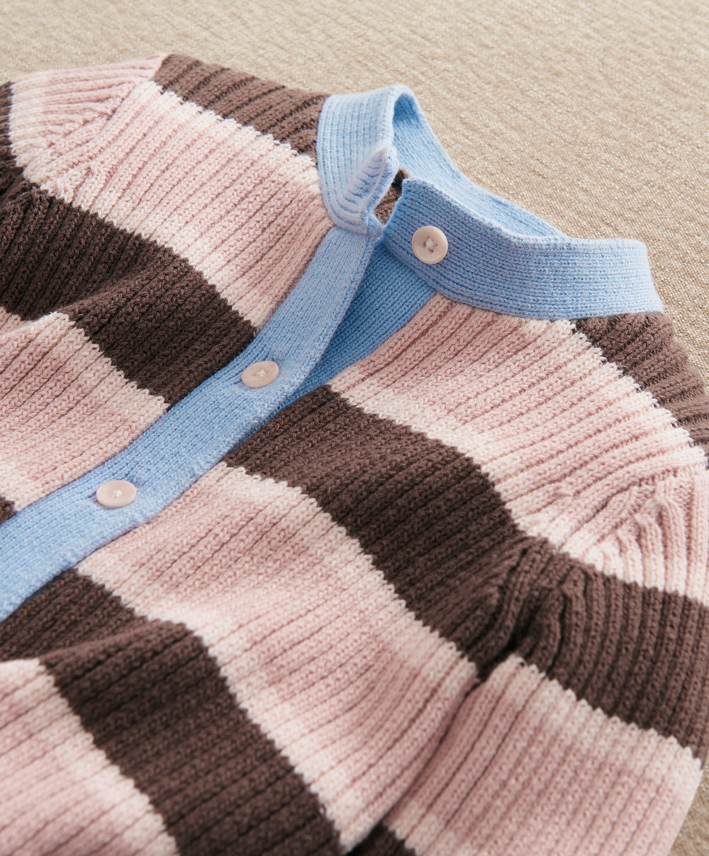 Mamas &amp; Papas Outfits &amp; Sets Stripe Cardigan &amp; Knitted Wide Leg Trousers