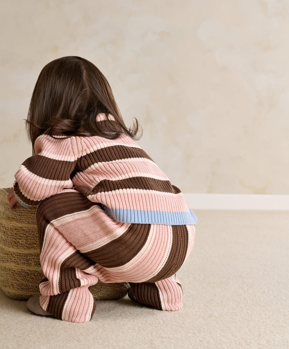 Mamas &amp; Papas Outfits &amp; Sets Stripe Cardigan &amp; Knitted Wide Leg Trousers