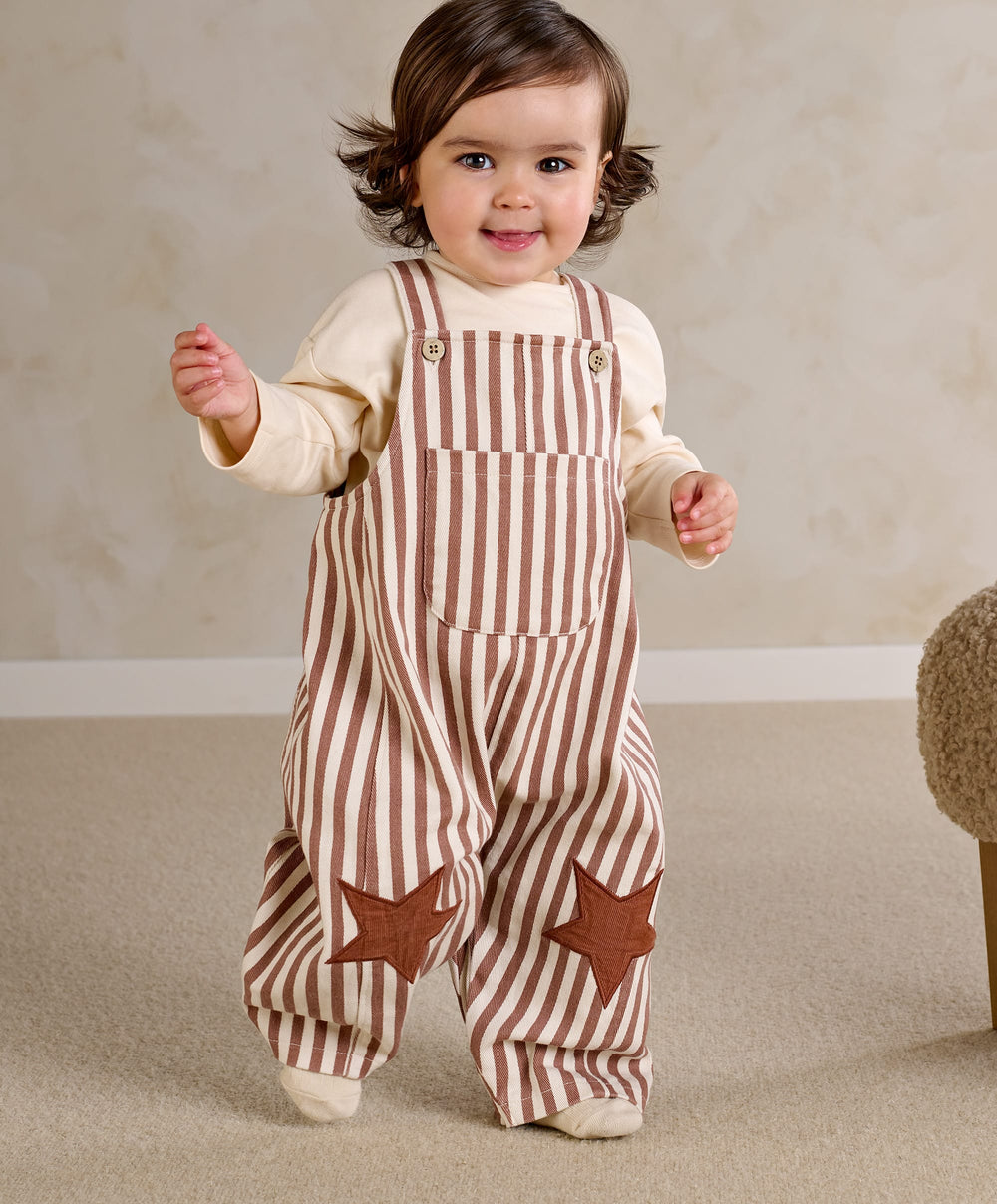 Mamas &amp; Papas Outfits &amp; Sets Stripe Dungaree Set (2 Piece)