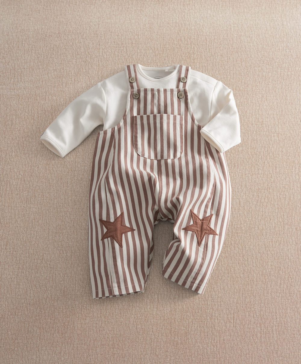 Mamas &amp; Papas Outfits &amp; Sets Stripe Dungaree Set (2 Piece)
