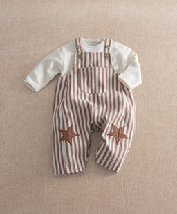 Mamas & Papas Outfits & Sets Stripe Dungaree Set (2 Piece)