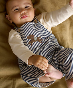 Mamas & Papas Outfits & Sets Stripe Dungarees & Long Sleeve Top