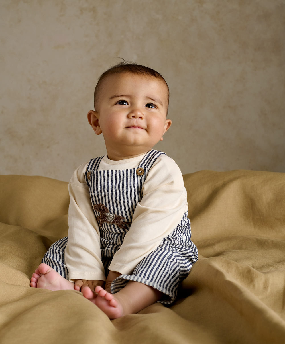 Mamas &amp; Papas Outfits &amp; Sets Stripe Dungarees &amp; Long Sleeve Top