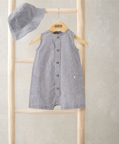 Mamas & Papas Outfits & Sets Stripe Shortie Romper & Hat