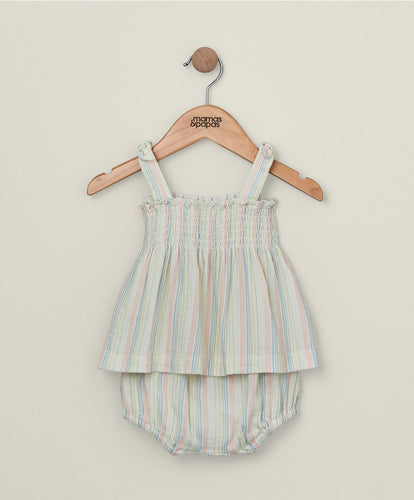 Mamas & Papas Outfits & Sets Stripe Top & Bloomers Outfit Set