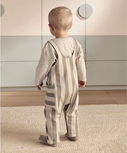 Mamas & Papas Outfits & Sets Striped Dungarees & Ribbed Top