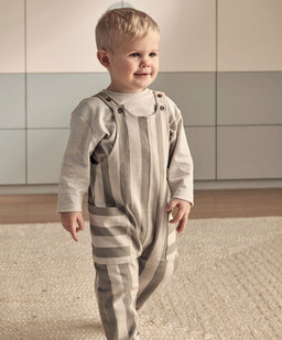 Mamas & Papas Outfits & Sets Striped Dungarees & Ribbed Top