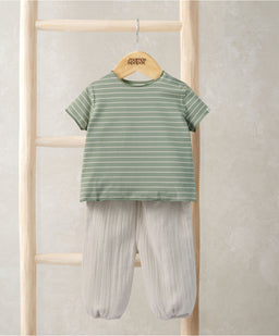 Mamas & Papas Outfits & Sets Stripped T-Shirt & Trouser Outfit Set