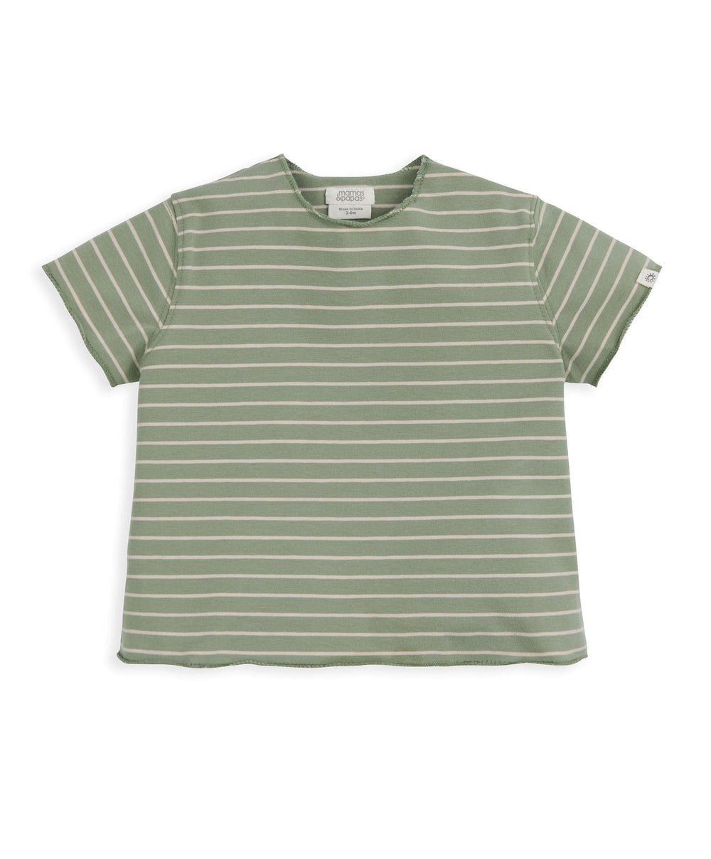 Mamas &amp; Papas Outfits &amp; Sets Stripped T-Shirt &amp; Trouser Outfit Set