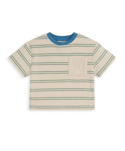 Mamas & Papas Outfits & Sets Stripped Terry Towelling T-Shirt & Joggers Set