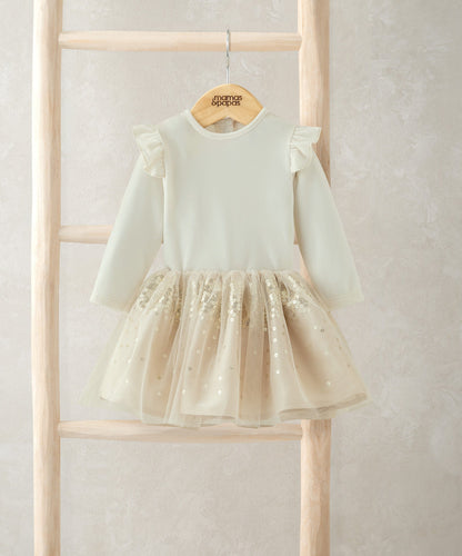 Mamas & Papas Outfits & Sets Velour Bodysuit & Sparkly Gold Tutu