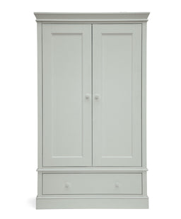 Mamas & Papas Oxford 2 Piece Nursery Furniture Set with Cotbed and Wardrobe - Stone Grey