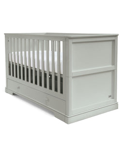 Mamas & Papas Oxford 2 Piece Nursery Furniture Set with Cotbed and Wardrobe - Stone Grey