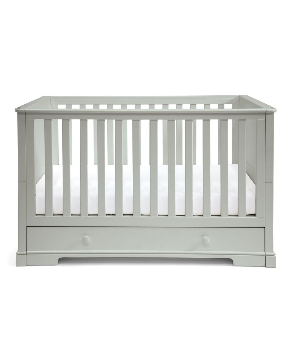 Mamas &amp; Papas Oxford 2 Piece Nursery Furniture Set with Cotbed and Wardrobe - Stone Grey