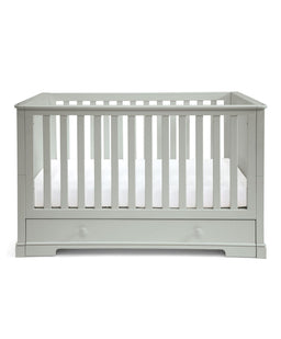Mamas & Papas Oxford 2 Piece Nursery Furniture Set with Cotbed and Wardrobe - Stone Grey