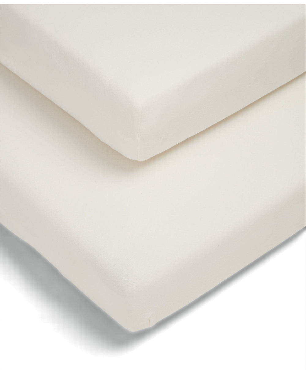 Mamas &amp; Papas Petite Cot Fitted Sheets (2 Pack) – Cream