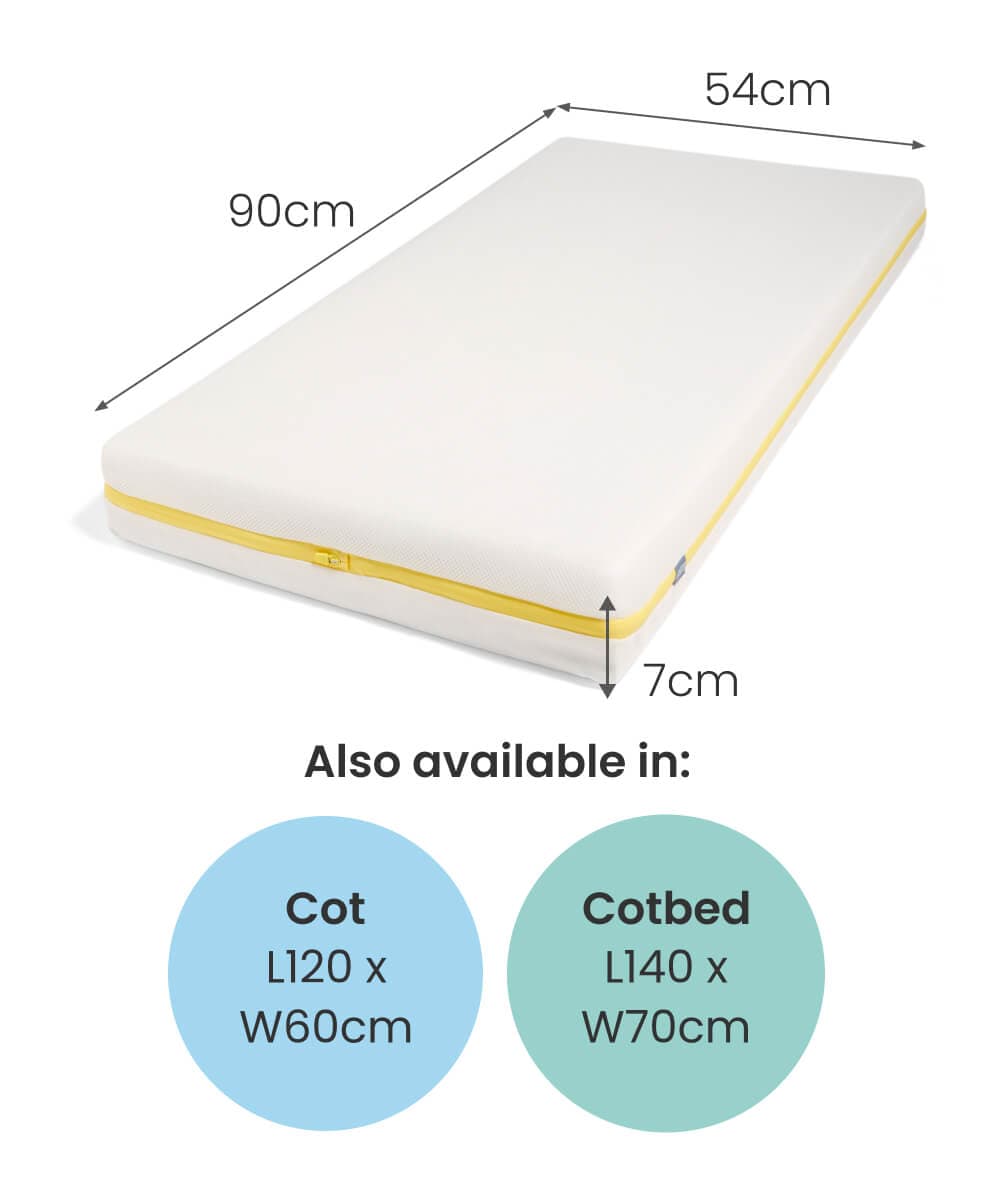 Mamas &amp; Papas Petite Cot Mattress Essential Airflow Fibre Petite Cot Mattress