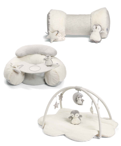 Mamas & Papas Playmats & Gyms Wish Upon a Cloud Playmat Bundle with Tummy Time Roll, Sit & Play