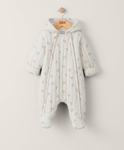 Mamas & Papas Pramsuits Berry Floral Print Pramsuit - Cream