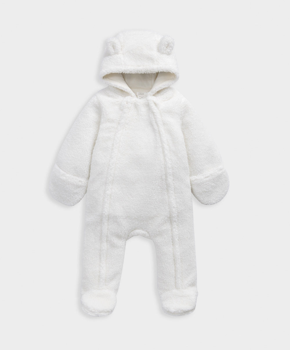 Mamas &amp; Papas Pramsuits Cream Borg Pramsuit