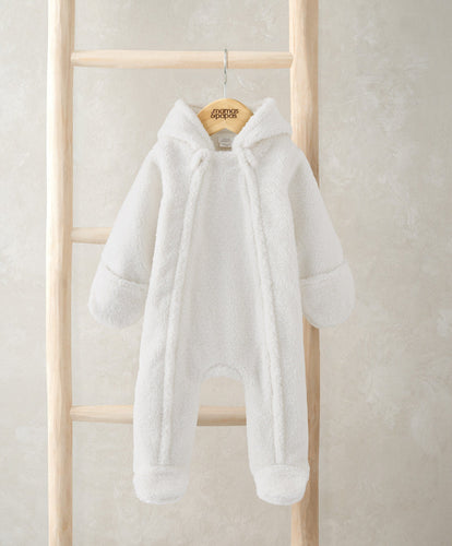 Mamas & Papas Pramsuits Cream Borg Pramsuit
