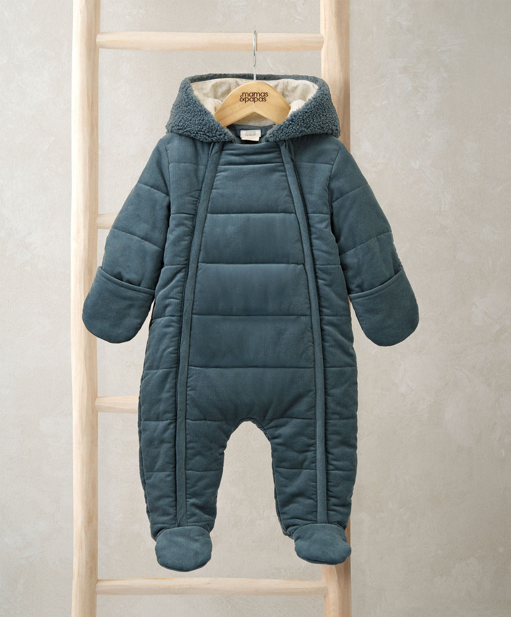 Mamas &amp; Papas Pramsuits Quilted Cord Pramsuit - Blue