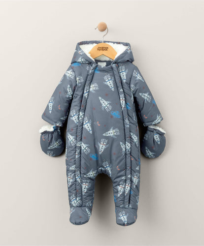 Mamas & Papas Pramsuits Rocket All Over Print Snowsuit