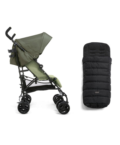 Mamas & Papas Pushchairs Cruise Buggy & Footmuff Bundle - Green/Black