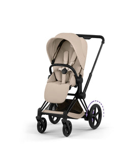 Mamas & Papas Pushchairs Cybex e-Priam Ultimate Pushchair Bundle with Cybex Cloud T i-Size Rotating Baby Car Seat & Base - Sepia Black