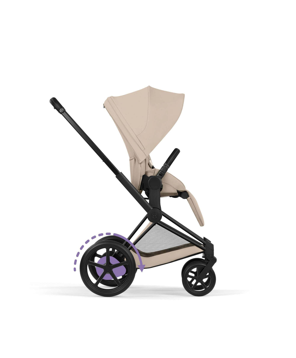 Mamas &amp; Papas Pushchairs Cybex e-Priam Ultimate Pushchair Bundle with Cybex Cloud T i-Size Rotating Baby Car Seat &amp; Base - Sepia Black