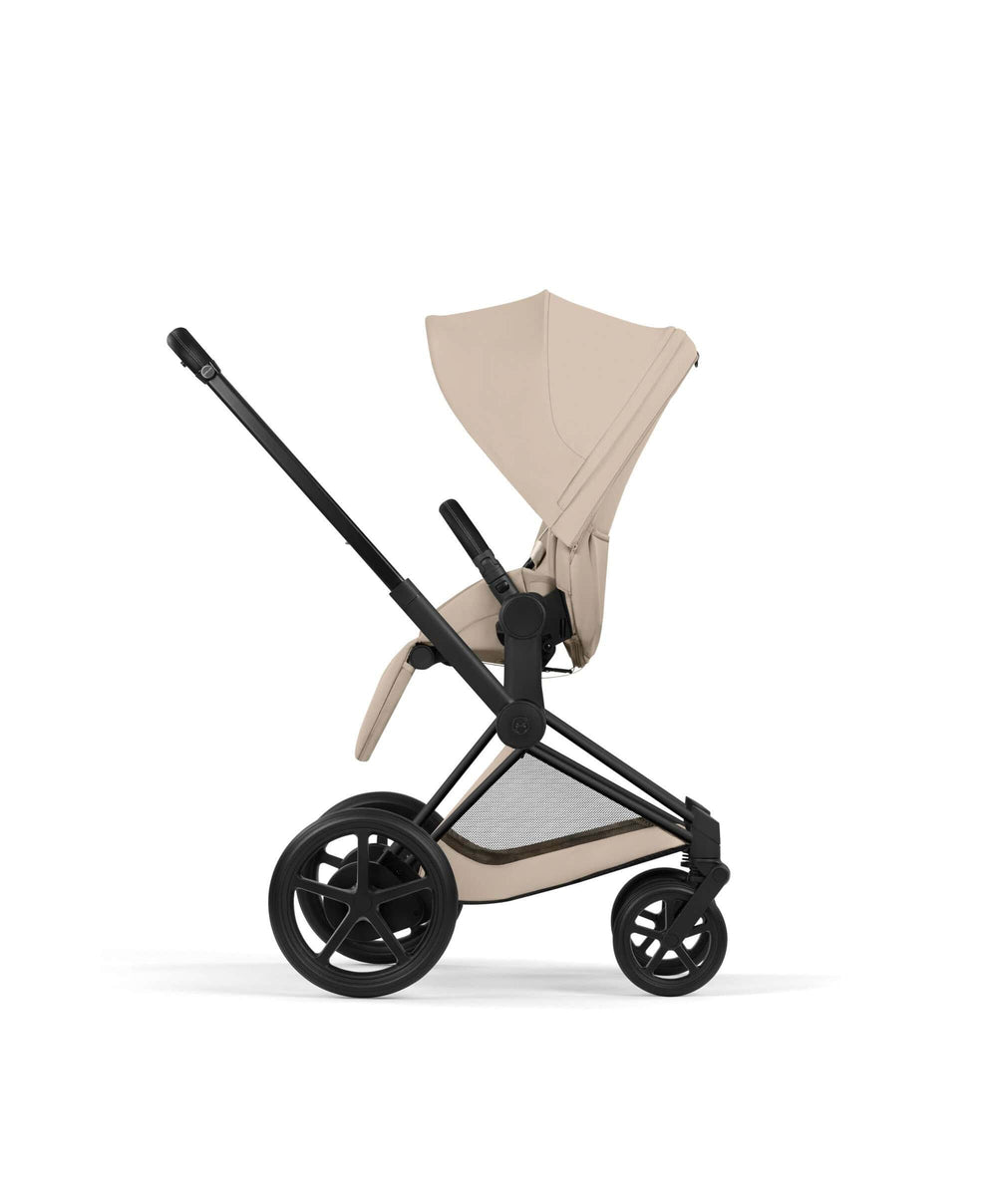 Mamas &amp; Papas Pushchairs Cybex e-Priam Ultimate Pushchair Bundle with Cybex Cloud T i-Size Rotating Baby Car Seat &amp; Base - Sepia Black