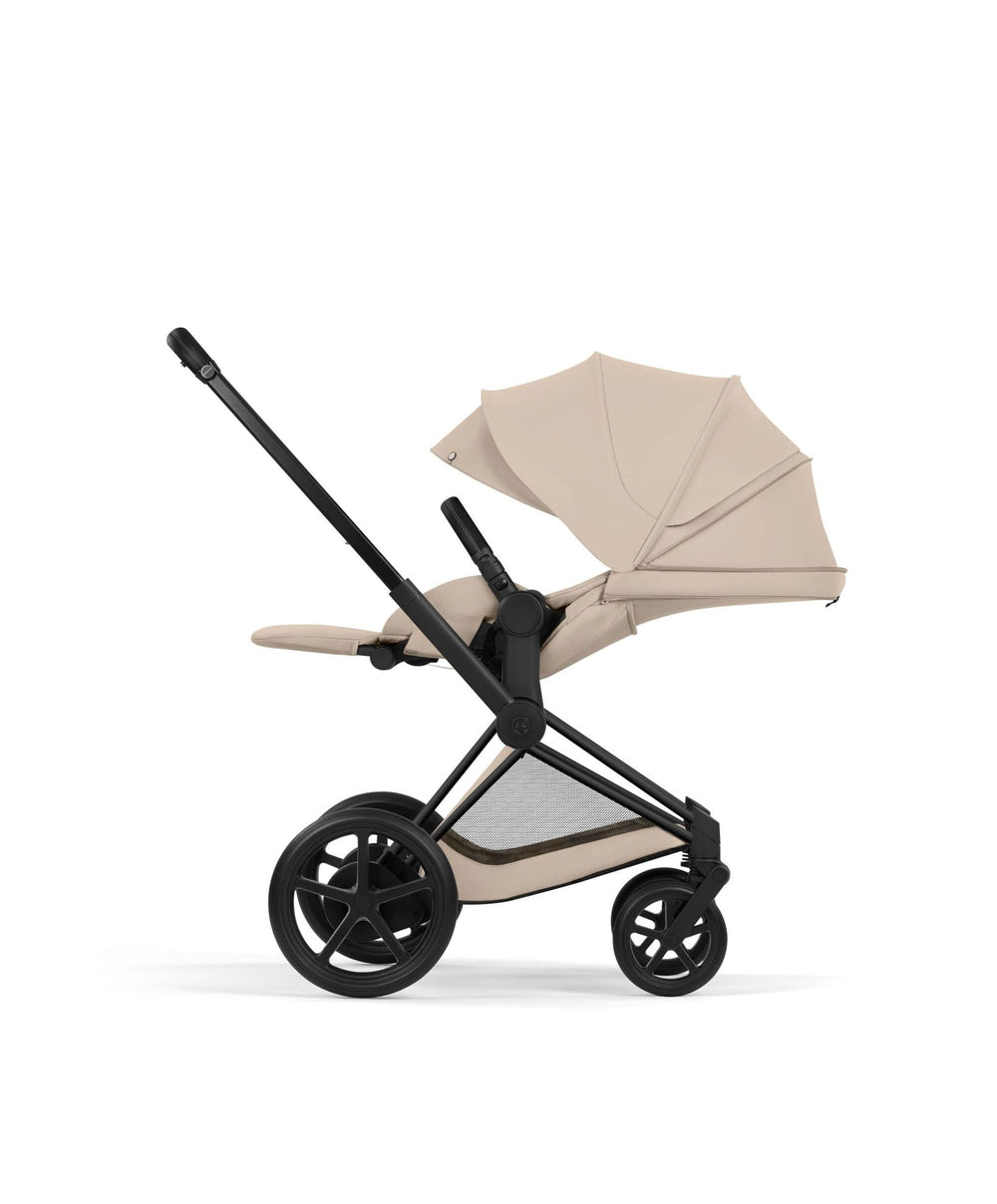 Mamas &amp; Papas Pushchairs Cybex e-Priam Ultimate Pushchair Bundle with Cybex Cloud T i-Size Rotating Baby Car Seat &amp; Base - Sepia Black