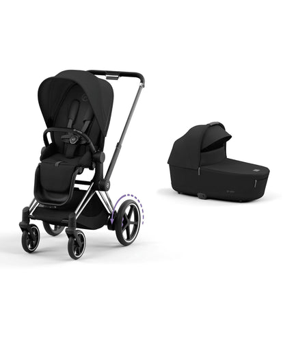 Mamas & Papas Pushchairs Cybex ePriam 3 Piece Complete Pushchair Bundle - Chrome / Sepia Black