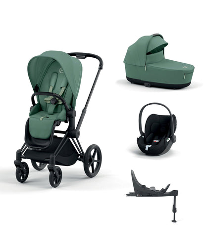 Mamas & Papas Pushchairs Cybex Priam 5 Piece Pushchair Bundle with Cloud T Car Seat - Leaf Green/Matt Black