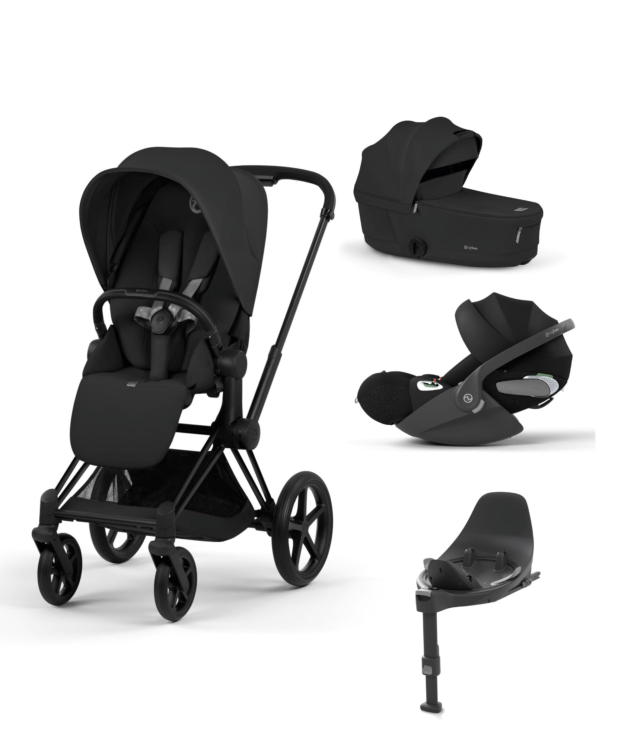 Cybex Priam Pushchair & Carrycot Bundle with Cybex Cloud T i-Size Rota – Mamas & Papas IE