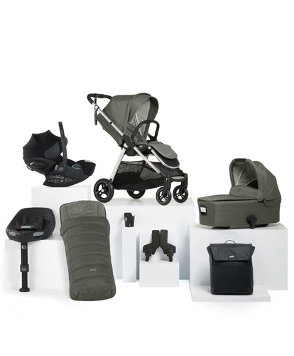 Mamas & Papas Pushchairs Flip XT³ Pushchair Bundle with Cybex Cloud G Car Seat (8 Pieces) - Harbour Grey
