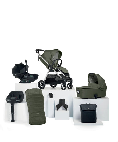 Mamas & Papas Pushchairs Flip XT³ Pushchair Bundle with Cybex Cloud G Car Seat & Base (8 Pieces) - Juniper