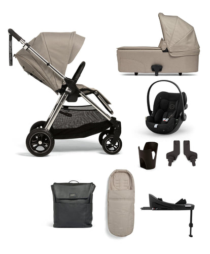 Mamas & Papas Pushchairs Flip XT³ Pushchair Bundle with Cybex Cloud G i-Size Baby Car Seat (8 Pieces) - Fawn