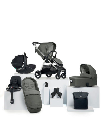 Mamas & Papas Pushchairs Flip XT³ Pushchair Bundle with Maxi-Cosi Pebble 360 Pro² Car Seat (8 Pieces) - Harbour Grey