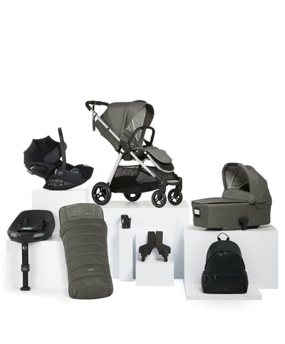 Mamas & Papas Pushchairs Flip XT³ Pushchair Bundle with Maxi-Cosi Pebble 360 Pro² Car Seat (8 Pieces) - Harbour Grey