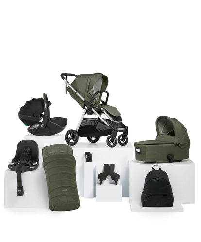 Mamas & Papas Pushchairs Flip XT³ Pushchair Bundle with Maxi-Cosi Pebble 360 Pro² Car Seat (8 Pieces) - Juniper