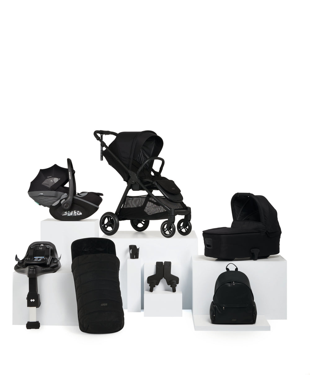 Mamas &amp; Papas Pushchairs Flip XT³ Pushchair Bundle with Maxi-Cosi Pebble Slide Pro Car Seat &amp; Base (8 Pieces) - Ink