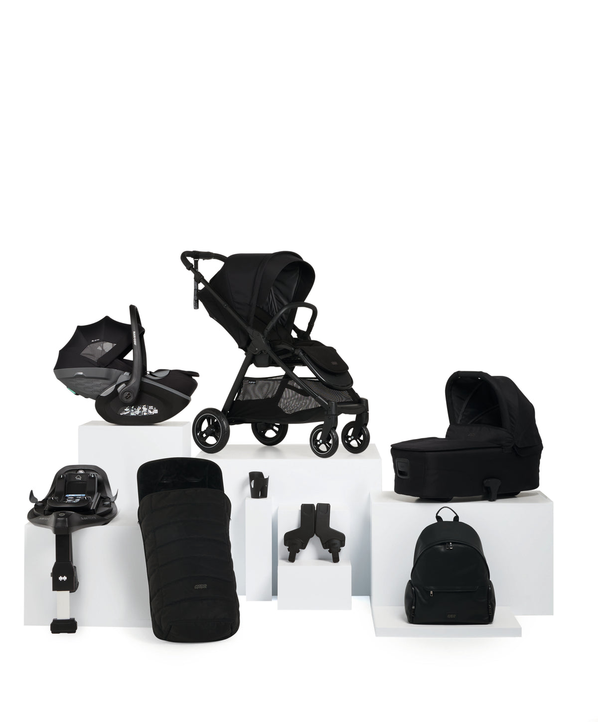 Mamas & Papas Pushchairs Flip XT³ Pushchair Bundle with Maxi-Cosi Pebble Slide Pro Car Seat & Base (8 Pieces) - Ink