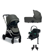 Mamas & Papas Pushchairs Flip XT³ Pushchair & Carrycot Bundle with Cybex Aton B2 i-Size Car Seat - Harbour Grey