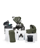 Mamas & Papas Pushchairs Flip XT³ Pushchair Complete Bundle with Cybex Aton B2 Car Seat & Base (7 Pieces) - Juniper