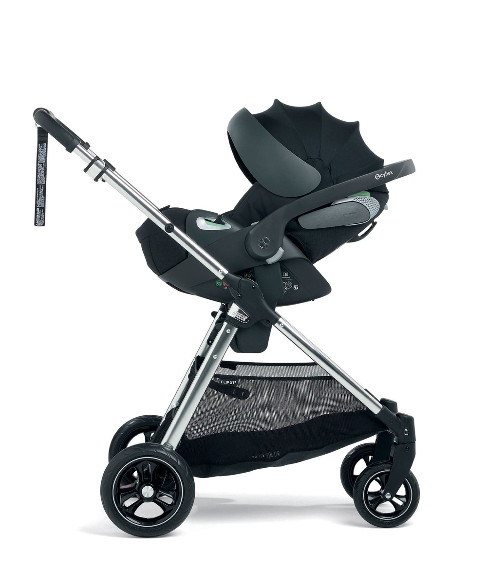 Mamas &amp; Papas Pushchairs Flip XT³ Pushchair Complete Bundle with Cybex Aton B2 i-Size Car Seat &amp; Base (7 Pieces) – Sage Green