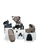 Mamas & Papas Pushchairs Flip XT³ Pushchair Complete Bundle with Cybex Aton B2 i-Size Car Seat & Base (7 Pieces) – Stone