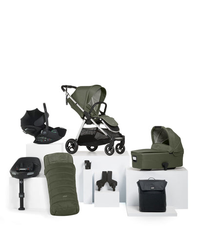 Mamas & Papas Pushchairs Flip XT³ Pushchair Complete Bundle with Cybex Cloud G Car Seat & Base (8 Pieces) - Juniper